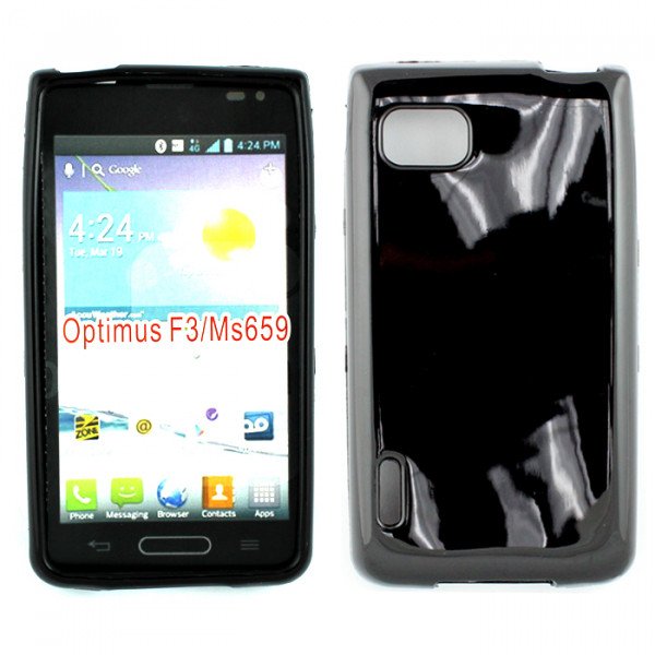 Wholesale LG Optimus F3 MS659 TPU Gel Case (Black)